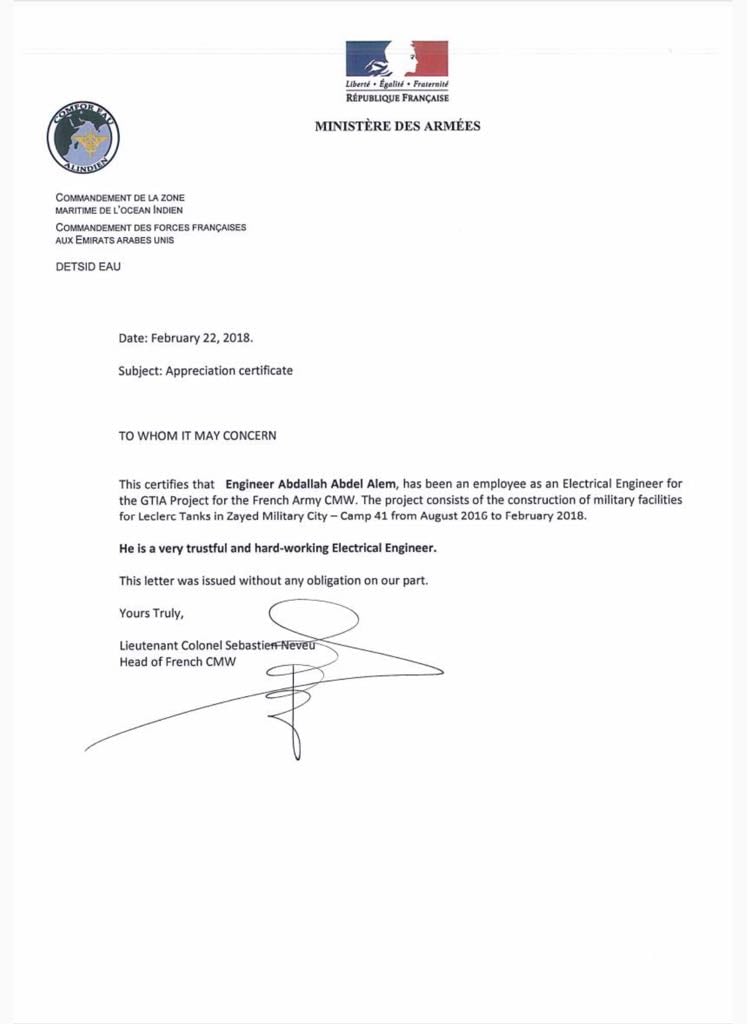 Certificate of Appreciation